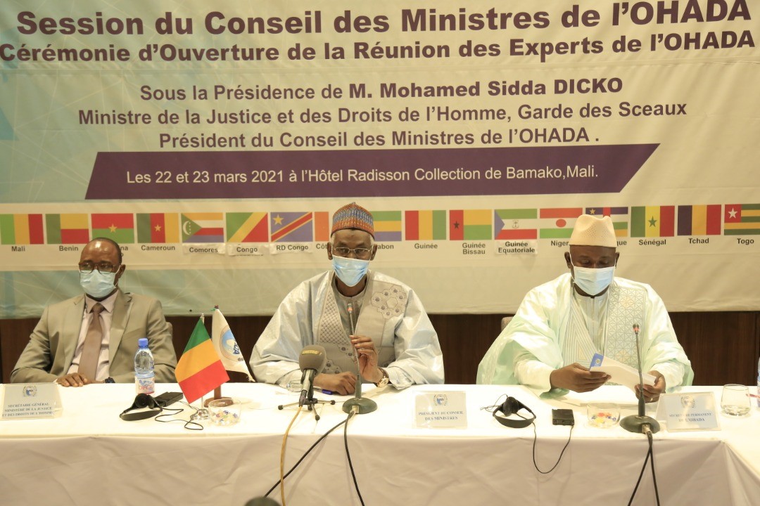 Ouverture de la Réunion du Comité des experts de l’Organisation pour l’Harmonisation en Afrique du Droit des Affaires (OHADA) 22 et 23 mars 2021