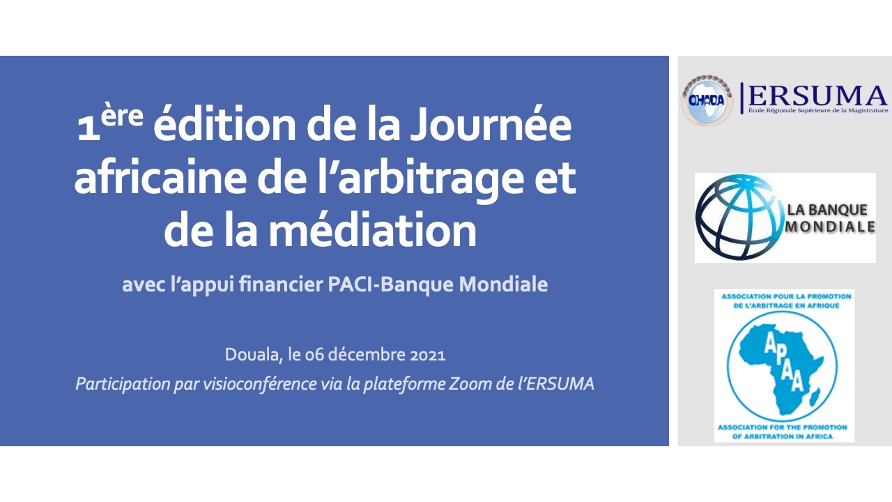 1ère édition de la Journée africaine de l’arbitrage et de la médiation