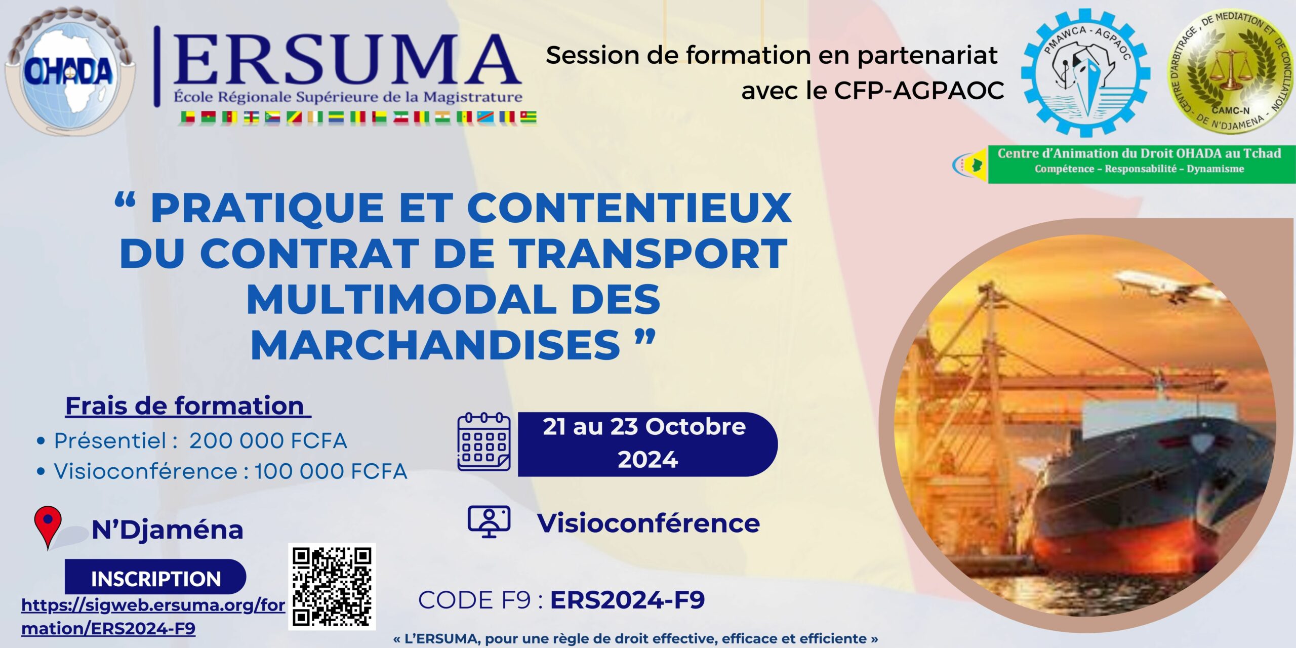 ERSUMA ANNOUNCEMENT :  BIMODAL TRAINING SESSION ON “PRACTICE AND LITIGATION OF MULTIMODAL FREIGHT TRANSPORT CONTRACTS’’