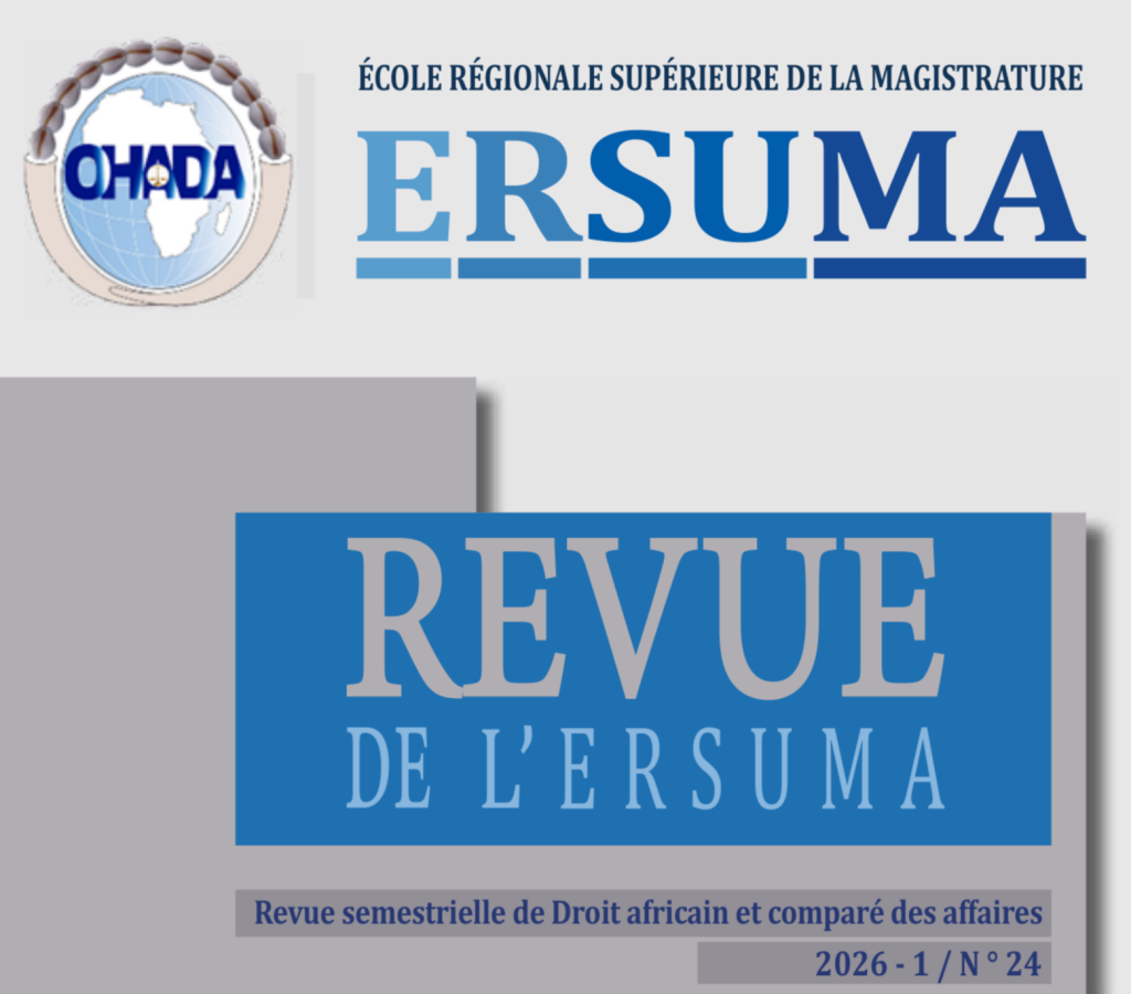 Couverture Revue de l'ERSUMA