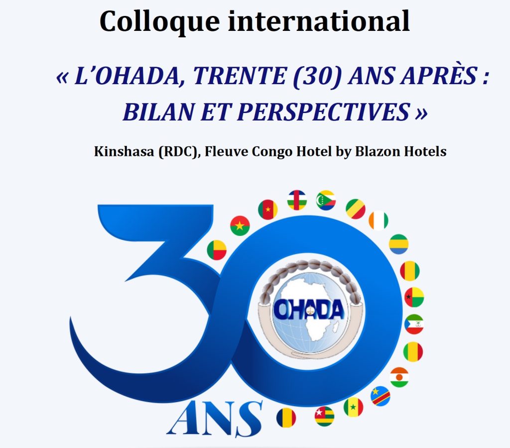 Programme Colloque international 30 ans OHADA